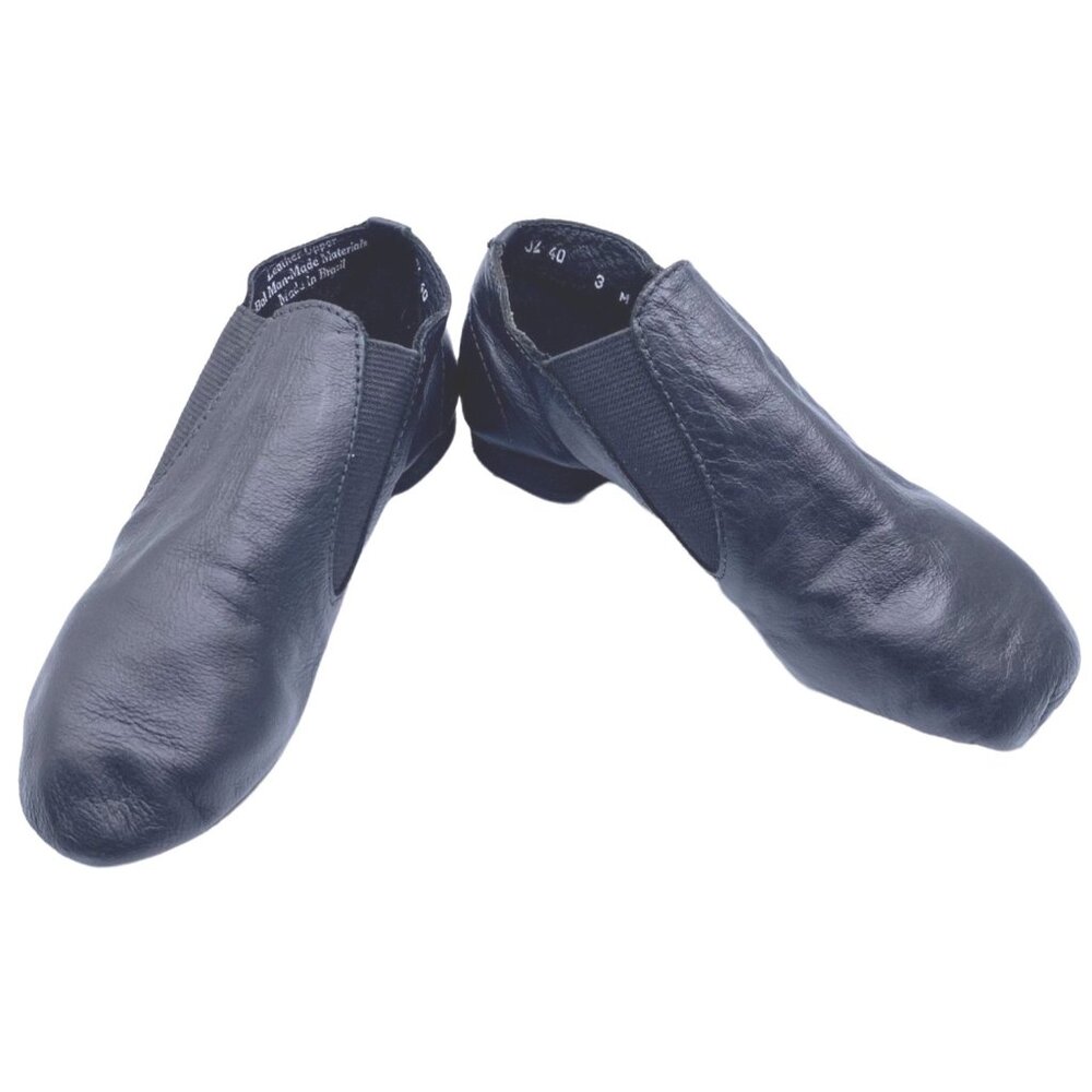 Dance Class Jaden Girls Split Sole Gore Jazz Dance Booties 3 Shoes Black Leather
